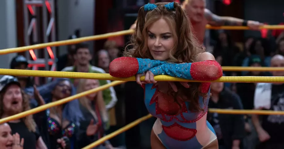 фото для статьи Николь Кидман положили под капельницу после съемок сцены на фестивале реслинга в сериале «У Марго проблемы с деньгами»